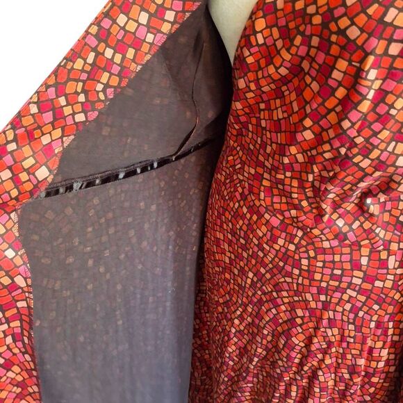 Vintage Deadstock DVF Silk Mosaic Print Wrap Dress – NWT w/ Saks Fifth Avenue Ta - Picture 9 of 11